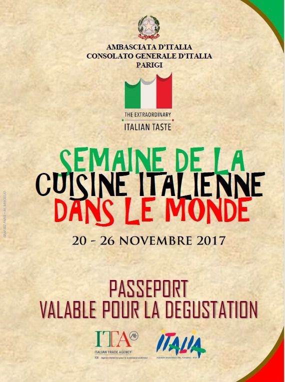 Semaine de la Cuisine Italienne dans le monde 2017